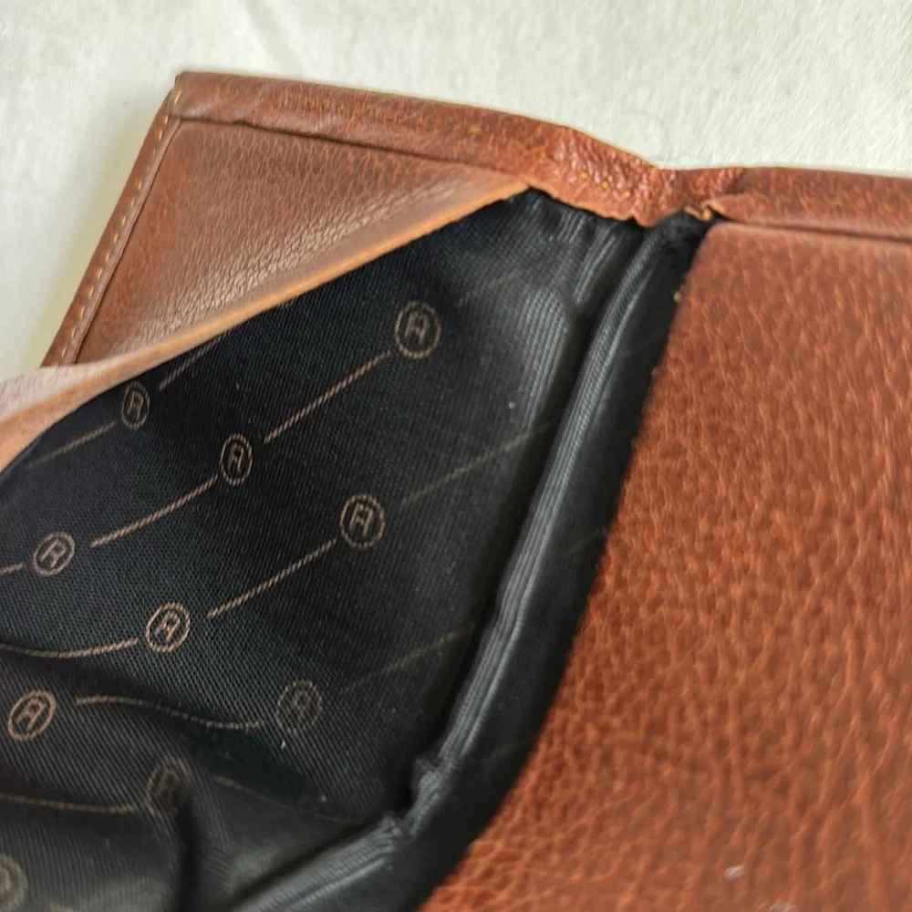 🩵5/$25🩵 Vintage Rolfs Golden Circle water buffalo leather flat card case